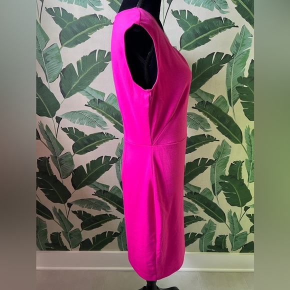 Merona Bright Pink Barbiecore Pencil Dress M - Picture 7 of 8
